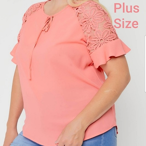 ❤ Sz 1X ruffle sleeve top - Picture 3 of 9